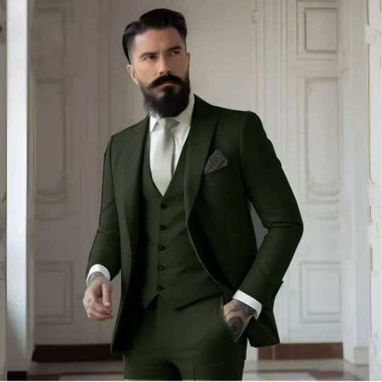 Herren Slim Fit Hochzeitsgastanzug | 3-Teilig