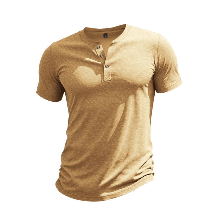 Herren Lässig Henley T-Shirt | Klassisch