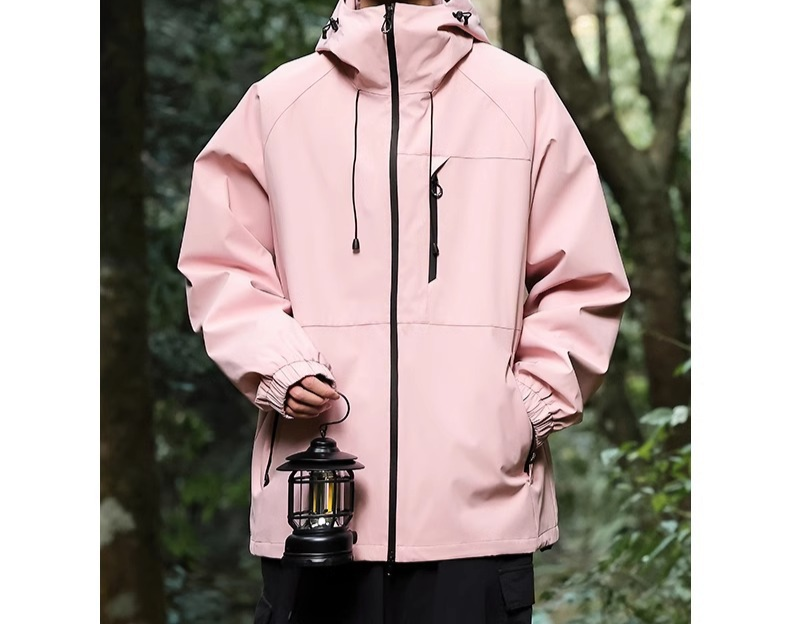 Winddichte Regenjacke mit Kapuze für Damen | Langarm