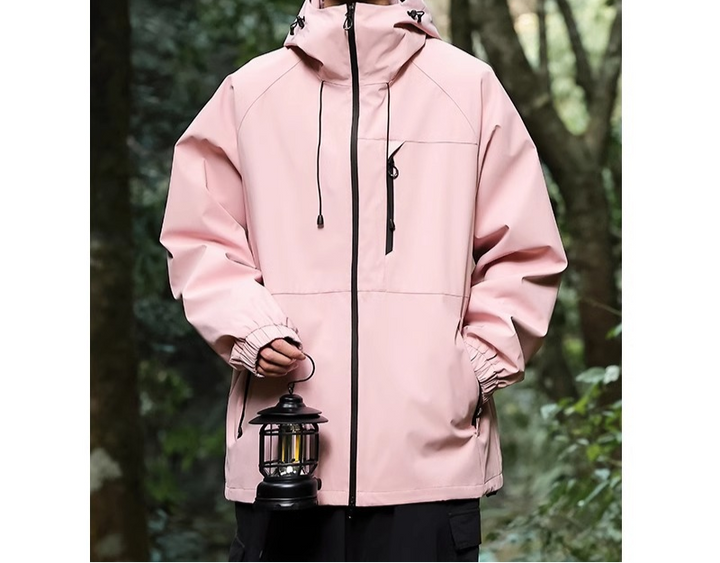 Winddichte Regenjacke mit Kapuze für Damen | Langarm