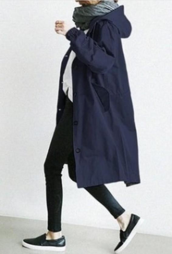 Damen Regenjacke | Mit Knopfverschluss Vorne