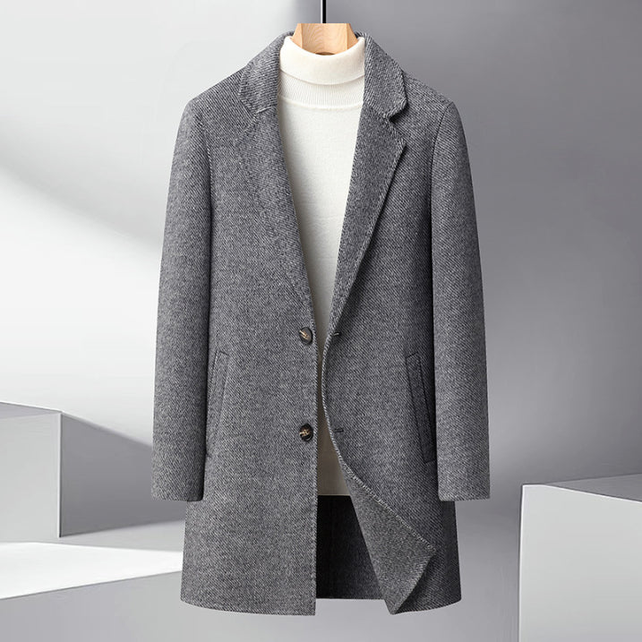 Damen Zwei-Ton Langer Mantel | Klassisch