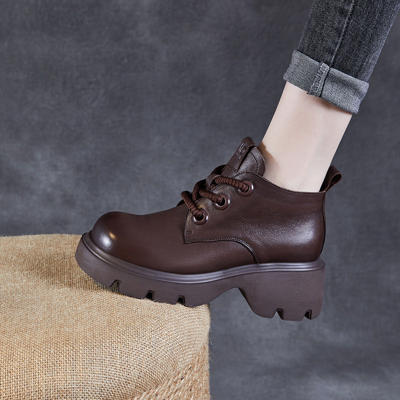 Damen Jahrgang Dirndl Boots Schwarz | Plateau
