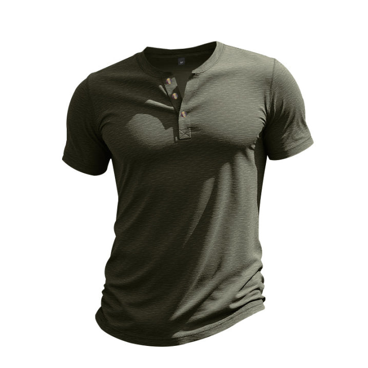 Herren Lässig Henley T-Shirt | Klassisch