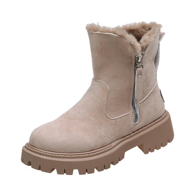 Damen Boots Schwarz mit seitlichem Reißverschluss | Rutschfest