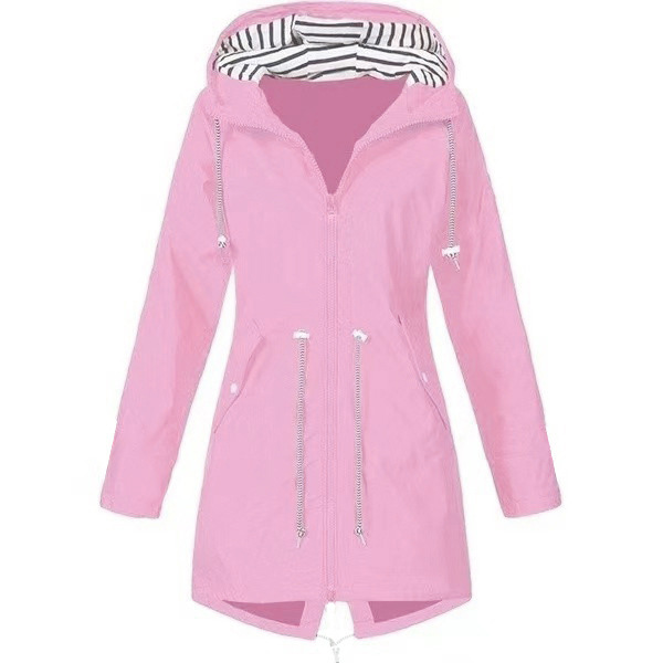 Damen Kapuze Winddichte RegenJacke | Langarm
