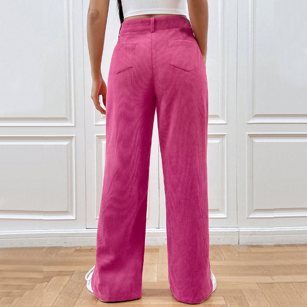 Modische Cordhose für Damen | Weites Bein