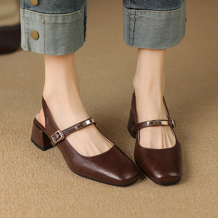 Klassische Mary Jane Dirndl Schuhe Für Damen | Mittlerer Blockabsatz