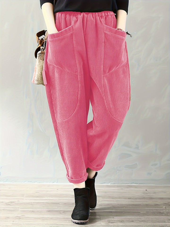 Lockere Passform Damen Cordhose | Mit Taschen