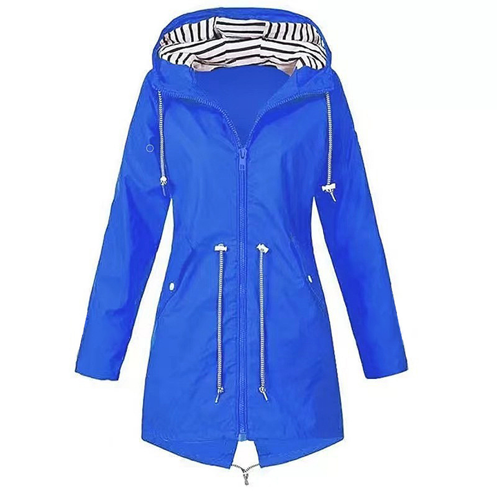 Damen Kapuze Winddichte RegenJacke | Langarm