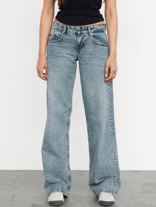 Baggy Mom Jeans für Damen | Niedrige Taille