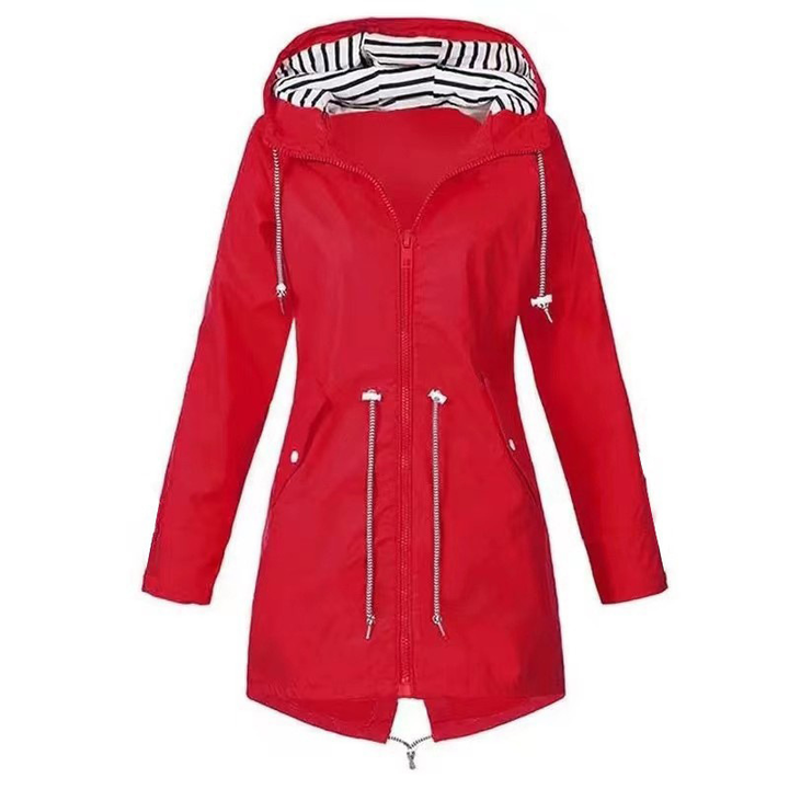 Damen Kapuze Winddichte RegenJacke | Langarm