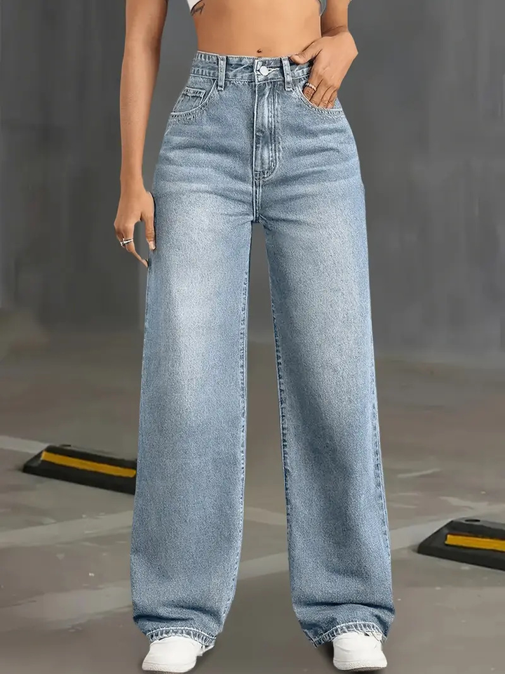 Damen Vintage Mom Jeans | Weites Bein