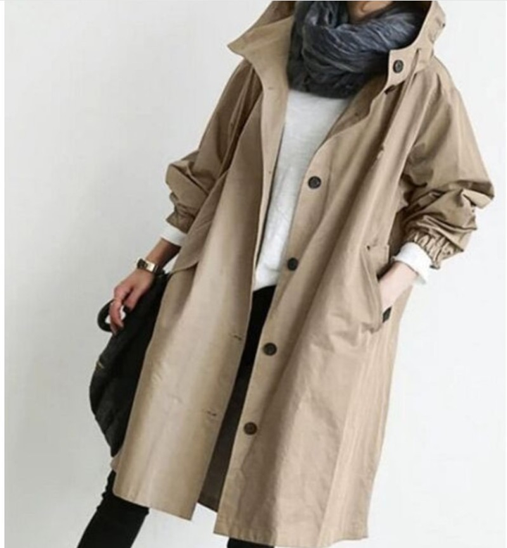 Damen Regenjacke | Mit Knopfverschluss Vorne