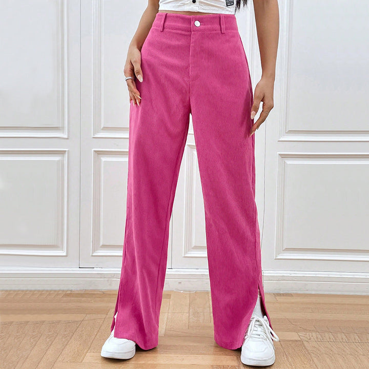Modische Cordhose für Damen | Weites Bein
