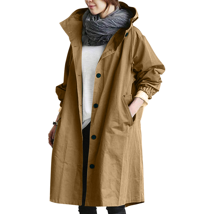 Damen Regenjacke | Mit Knopfverschluss Vorne