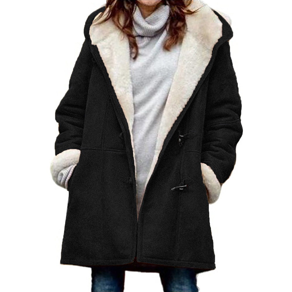 Damen Fleece Jacke mit Kapuze | Winter