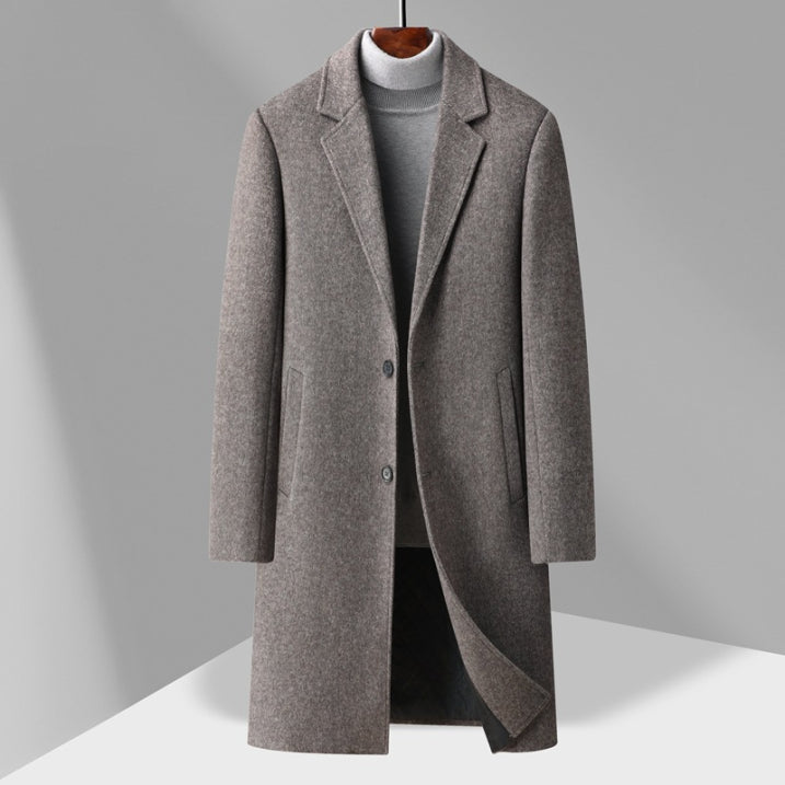 Damen Zwei-Ton Langer Mantel | Klassisch