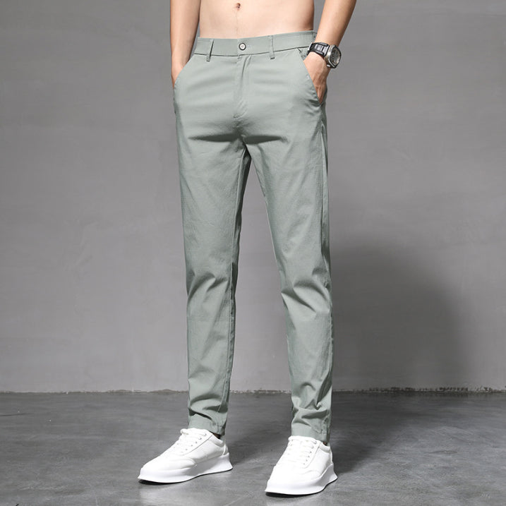 Dehnbare Herrenhose Mit Geradem Schnitt | Formal