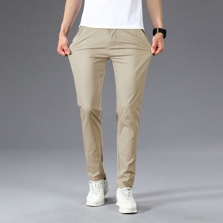 Dehnbare Herrenhose Mit Geradem Schnitt | Formal