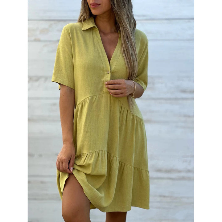 Damen Hemdkleid Mit Halben Knöpfen | Mini