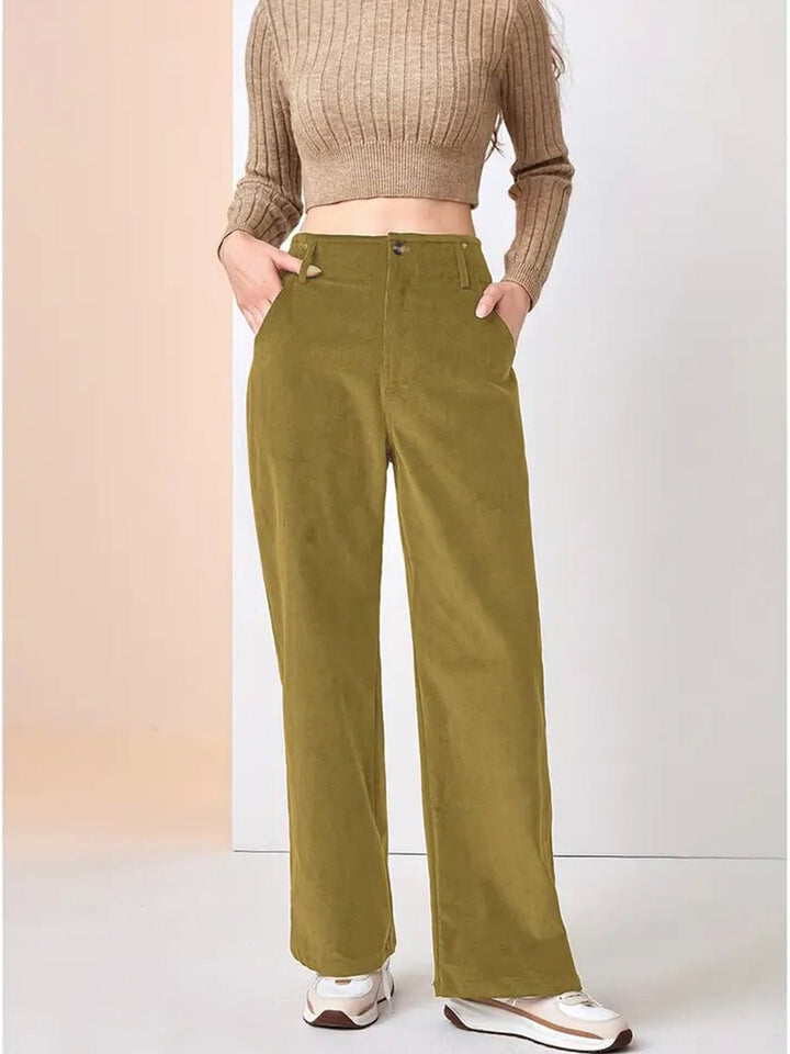 Damen Weites Bein Cordhose | Lässig