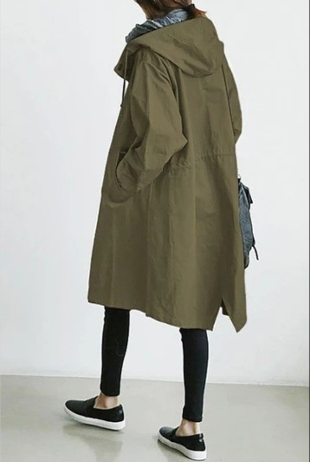 Damen Regenjacke | Mit Knopfverschluss Vorne
