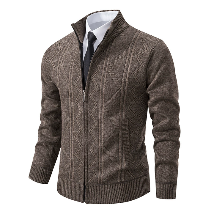 Herren Winter Strickjacke | Mit Reißverschluss