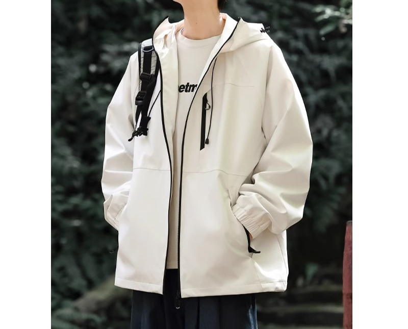Winddichte Regenjacke mit Kapuze für Damen | Langarm