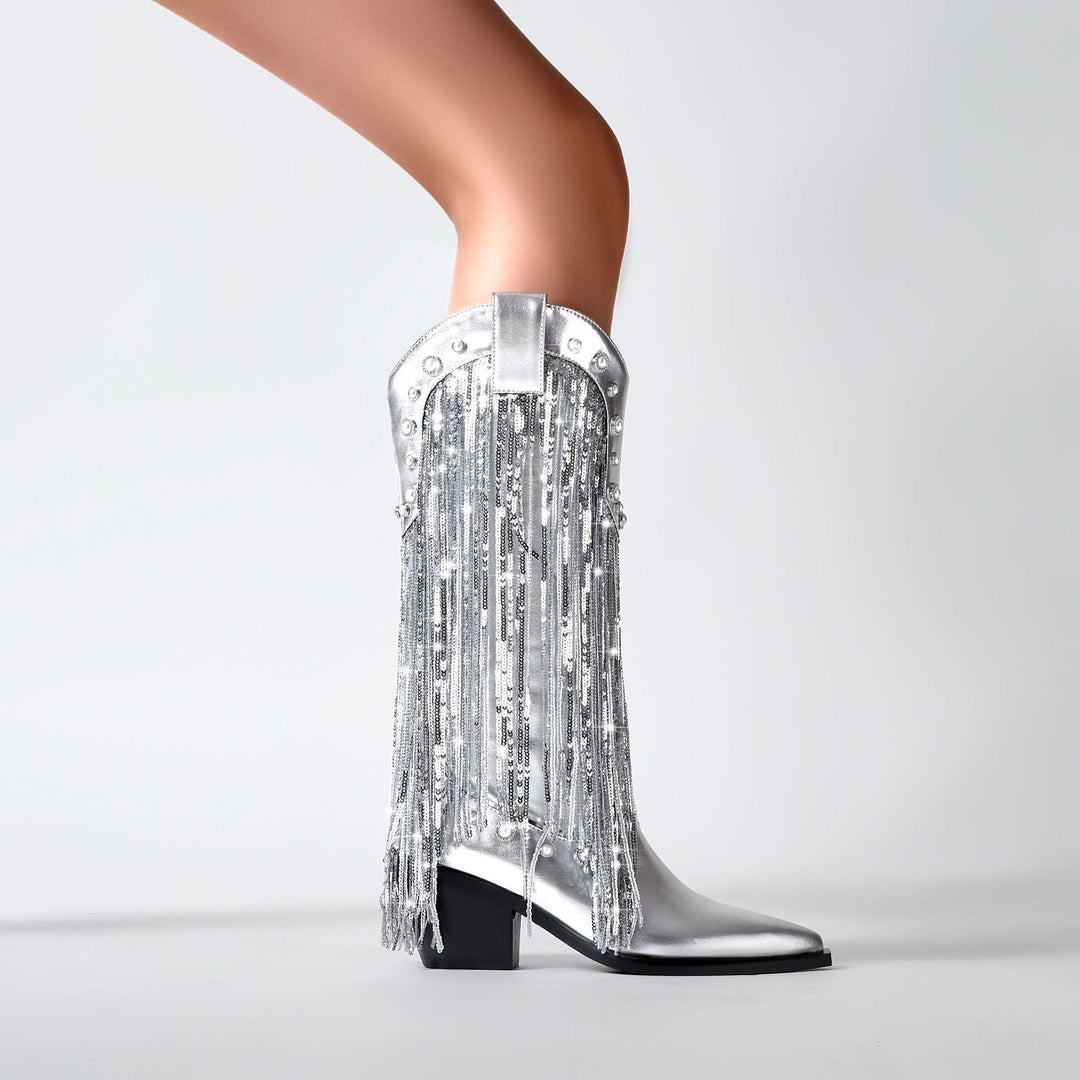 Damen Cowboystiefel Im Boho Stil | Elegante