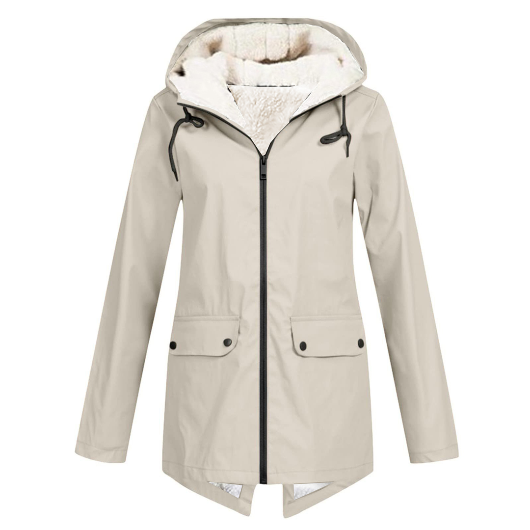 Damen Winter Wasserdichter Trenchcoat | Mit Kapuze
