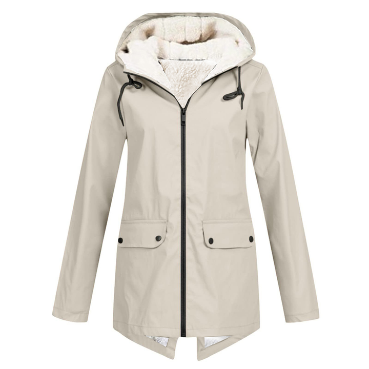 Damen Winter Wasserdichter Trenchcoat | Mit Kapuze