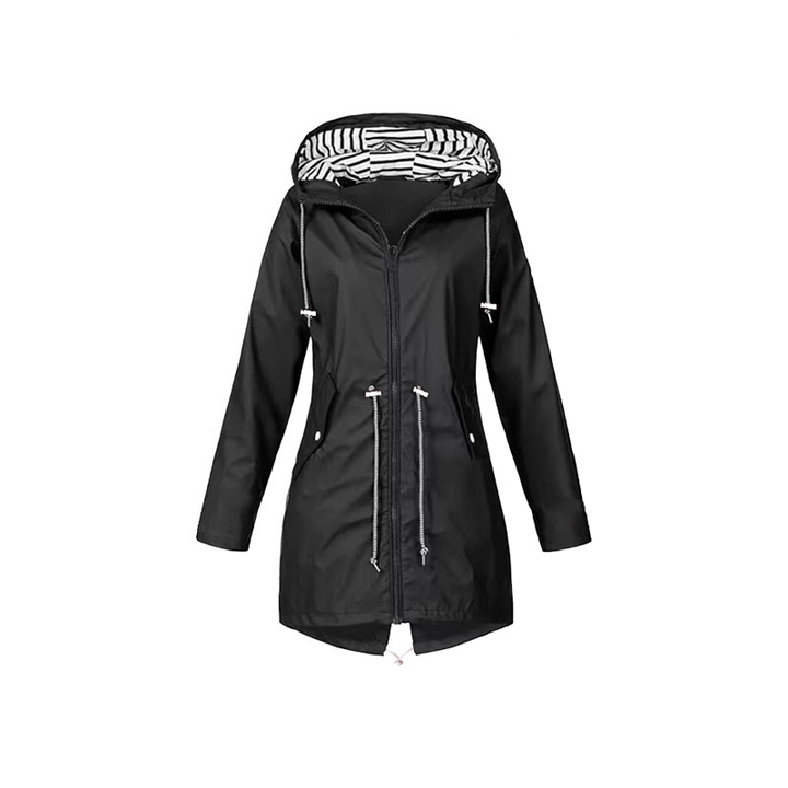 Damen Kapuze Winddichte RegenJacke | Langarm