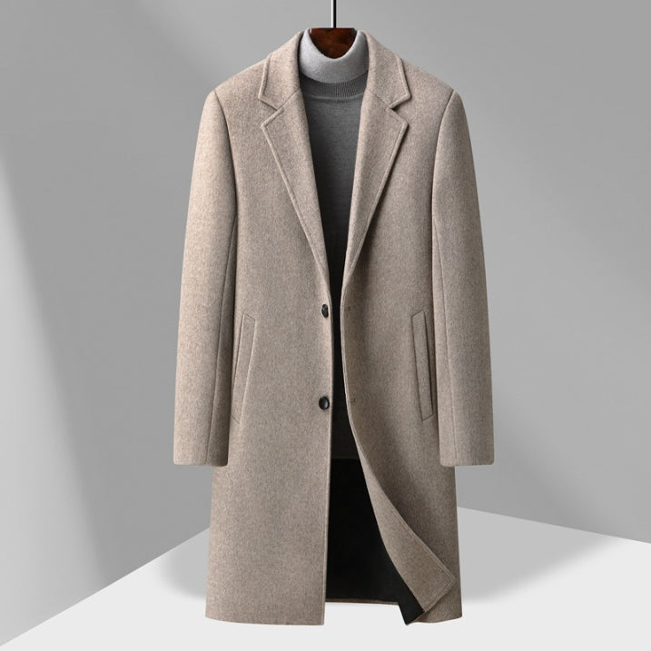 Damen Zwei-Ton Langer Mantel | Klassisch