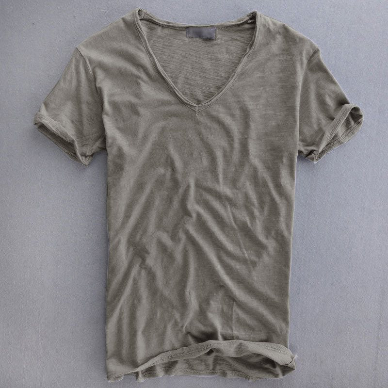 Bequemes Sommer T Shirt Für Herren | V Ausschnitt