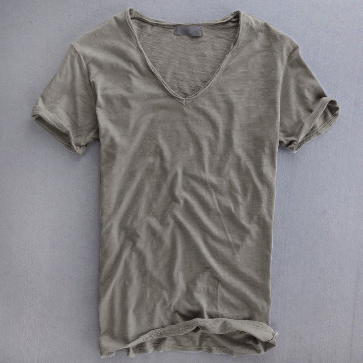 Bequemes Sommer T Shirt Für Herren | V Ausschnitt