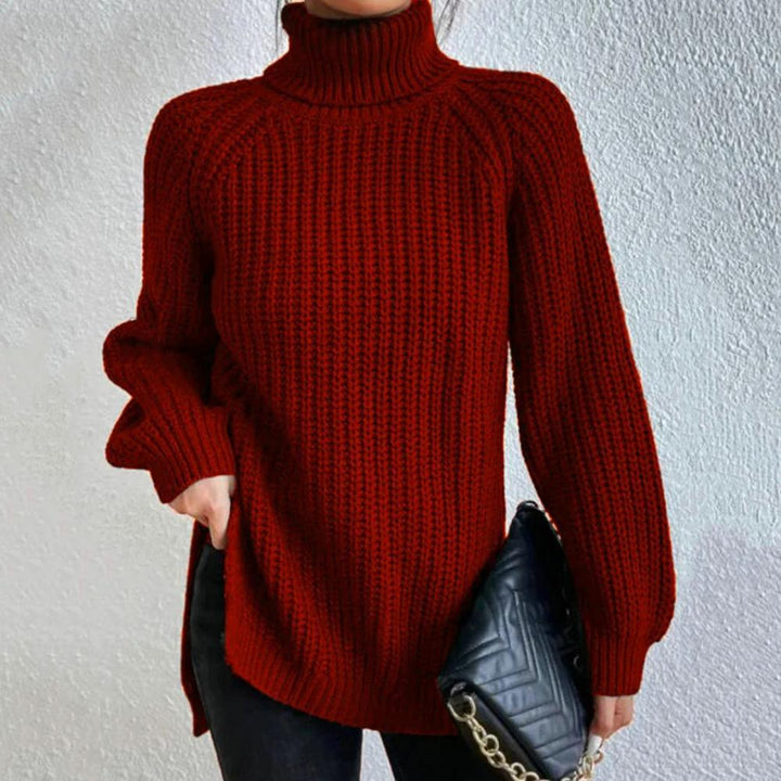 Damen Rollkragenpullover mit Lockerer Passform | Langarm