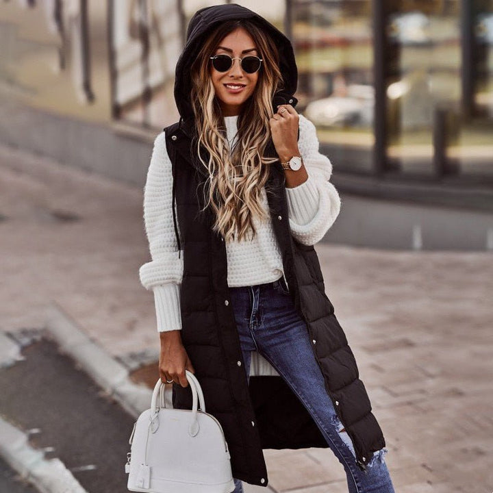 Damen Stepp Weste | Lang