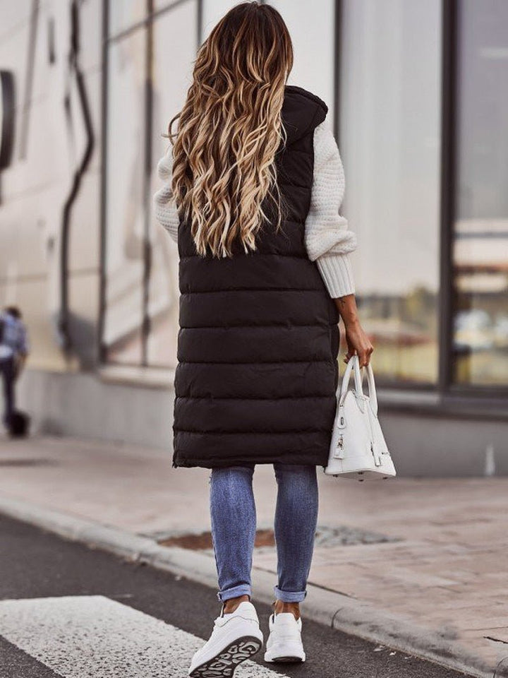 Damen Stepp Weste | Lang