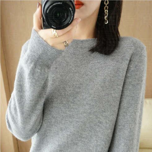 Warmer Langarm Pullover Für Damen | Rundhalsausschnitt