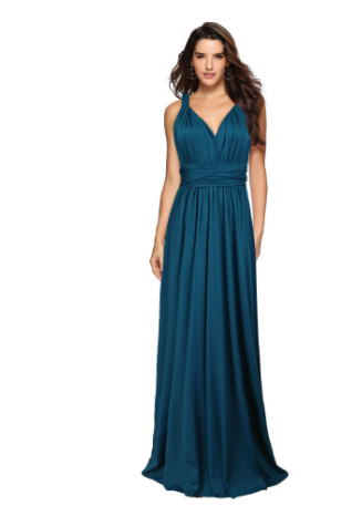 Rückenfreies Abendkleid In Wickeloptik Für Damen | Maxi