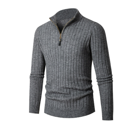 Herrenpullover Mit Halbem Reißverschluss | Gestrickt