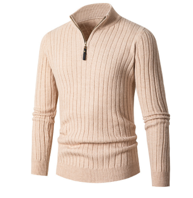 Herrenpullover Mit Halbem Reißverschluss | Gestrickt