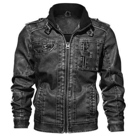 Warme Winterjacke Mit Reißverschluss Für Herren | Schwarz