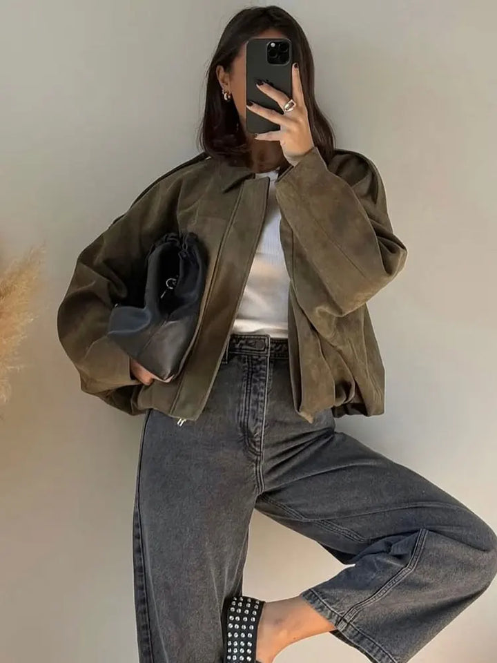 Stylische Übergangsjacke für Damen | Grün