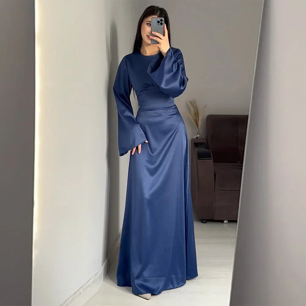 Elegantes Langärmliges Kleid Für Damen | Maxi