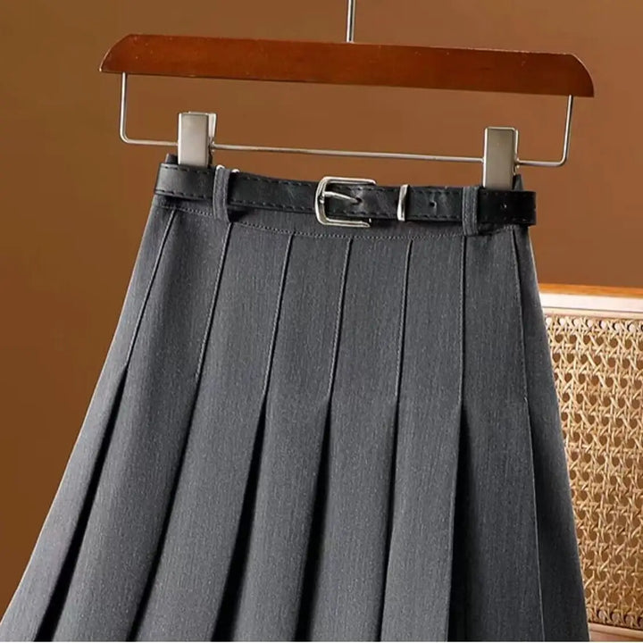 Faltenrock Mit Gürtel Für Damen | Midi