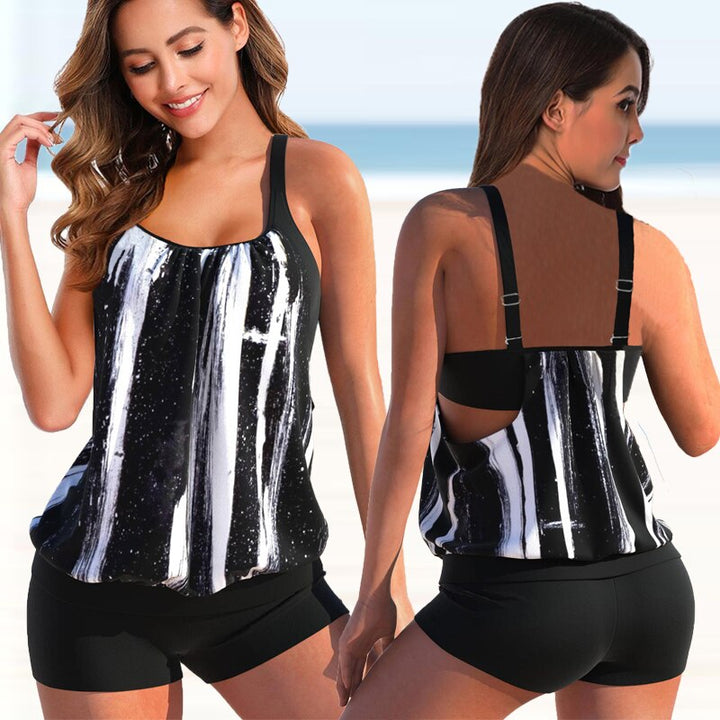 Dehnbares Tankini Set Für Damen | Zweiteilig