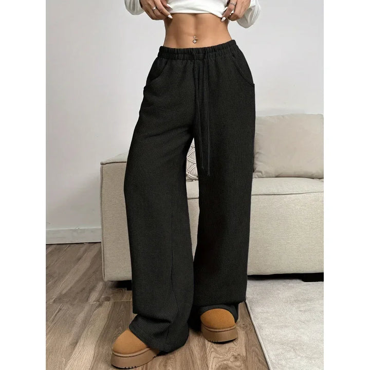 Damen Trendige Hoch Tailliert Cordhose | Entspannte Passform