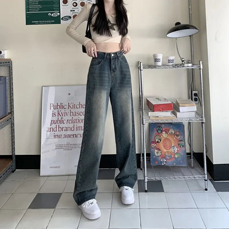 Klassische Baggy-Jeans für Damen | Weites Bein